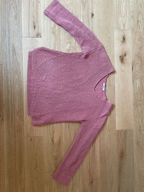 Madewell Cotton Sweater in Rose
